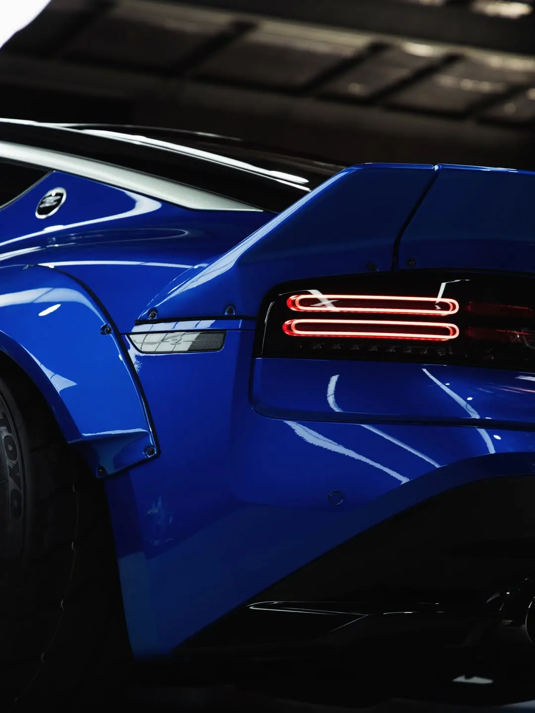 Nissan Z Liberty Walk, the rear quarter and tail light.