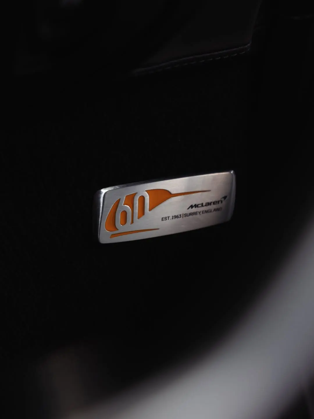 McLaren 750S, the anniversary badge.