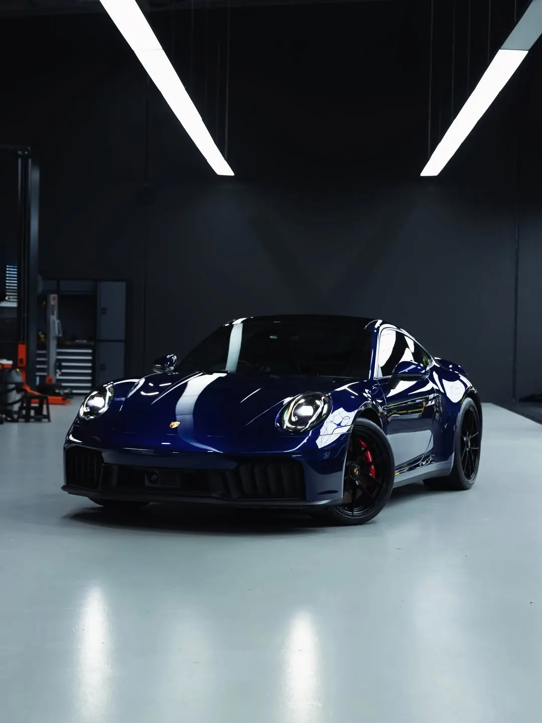 Porsche 911 Carrera 4 GTS, the front three quarter view.