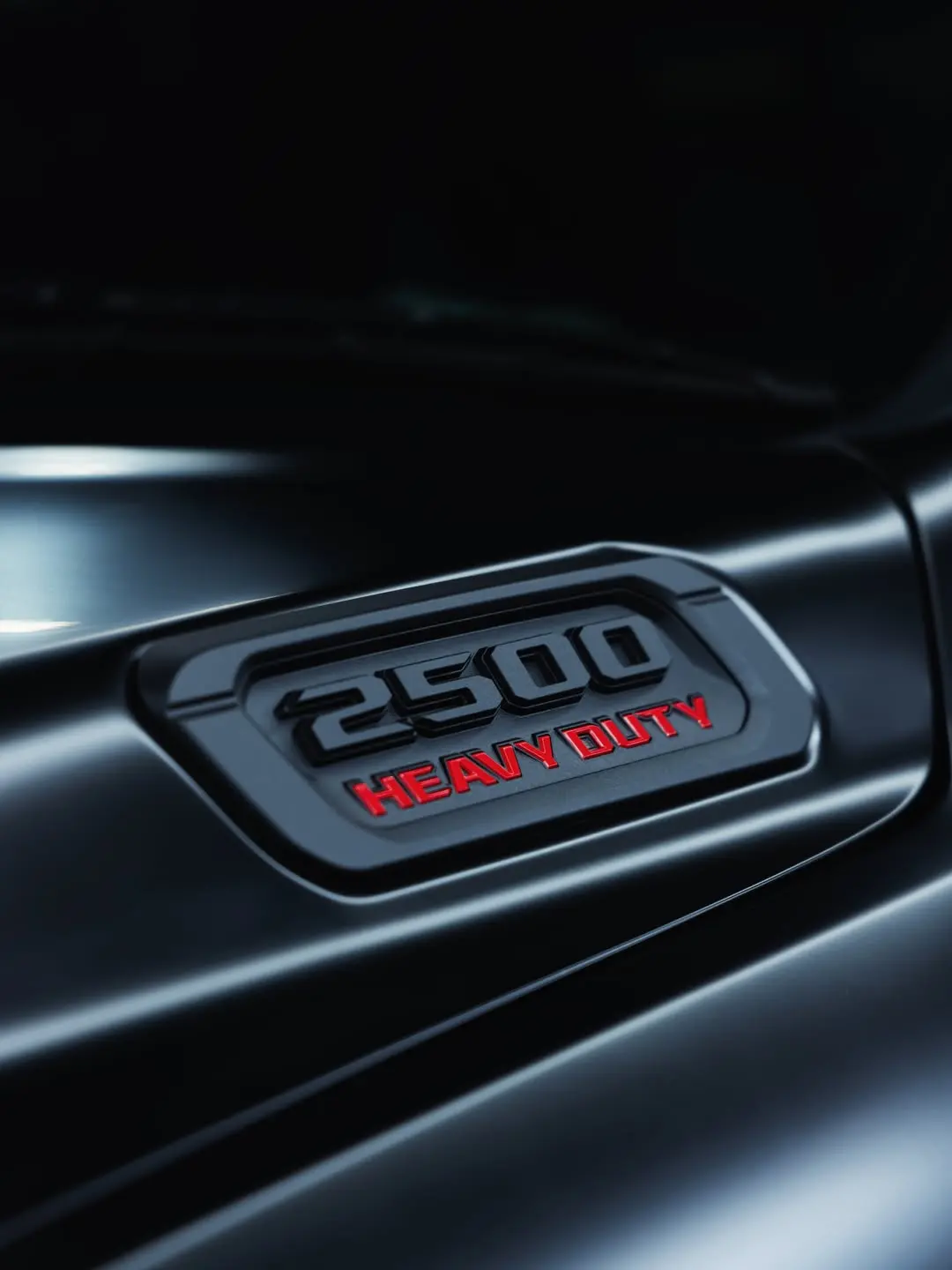 RAM 2500 Heavy Duty, the model badge on the tray.