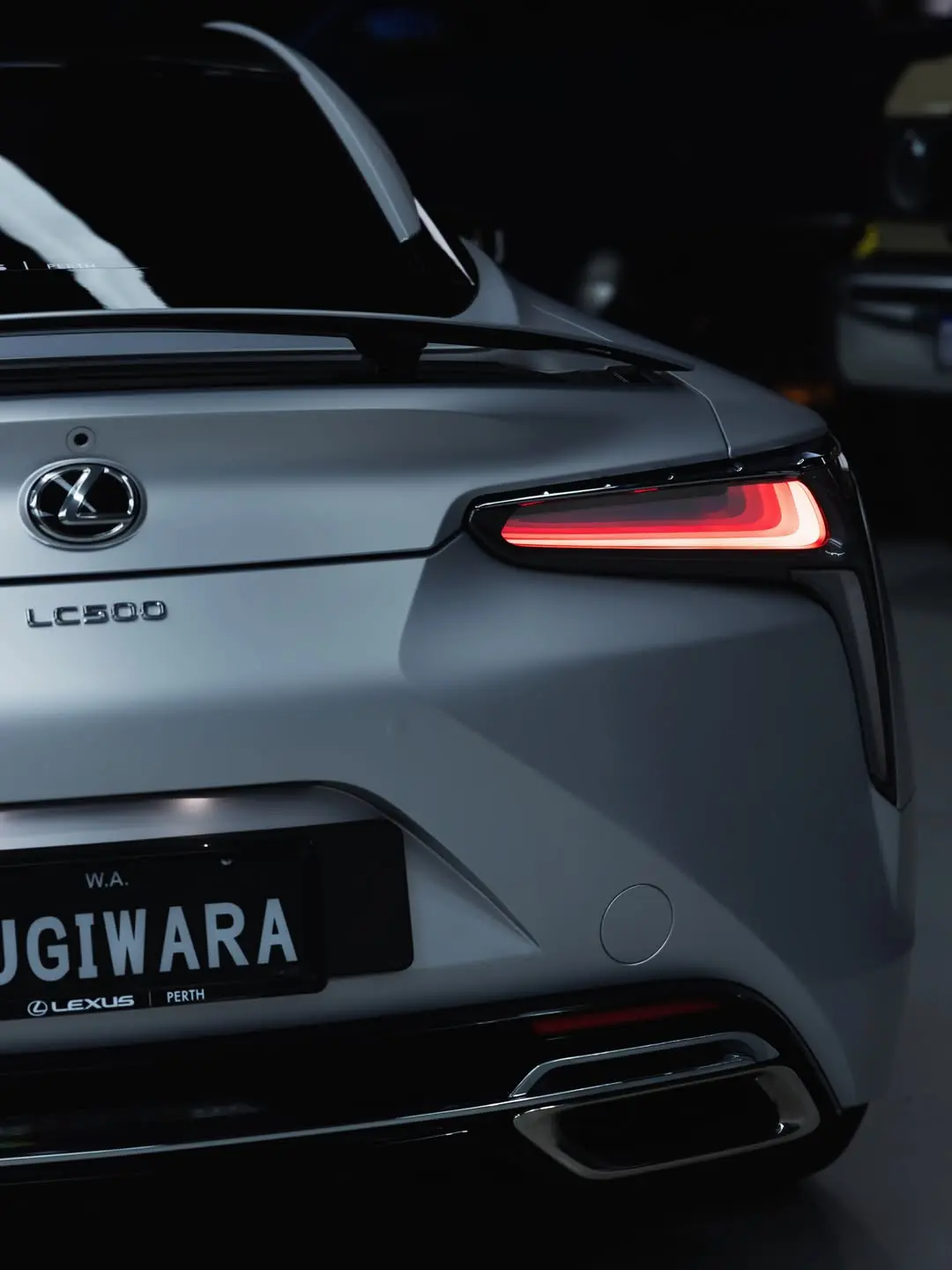 Lexus LC500, the rear of the car.