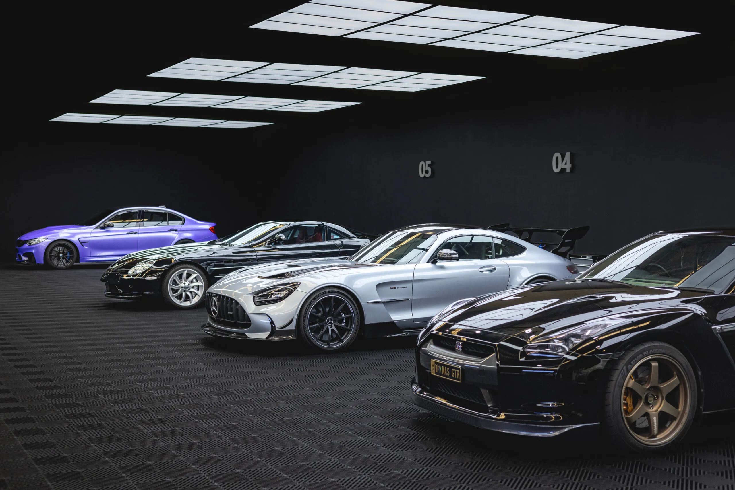 Cars lined up inside the MAS Project facility in Osborne Park