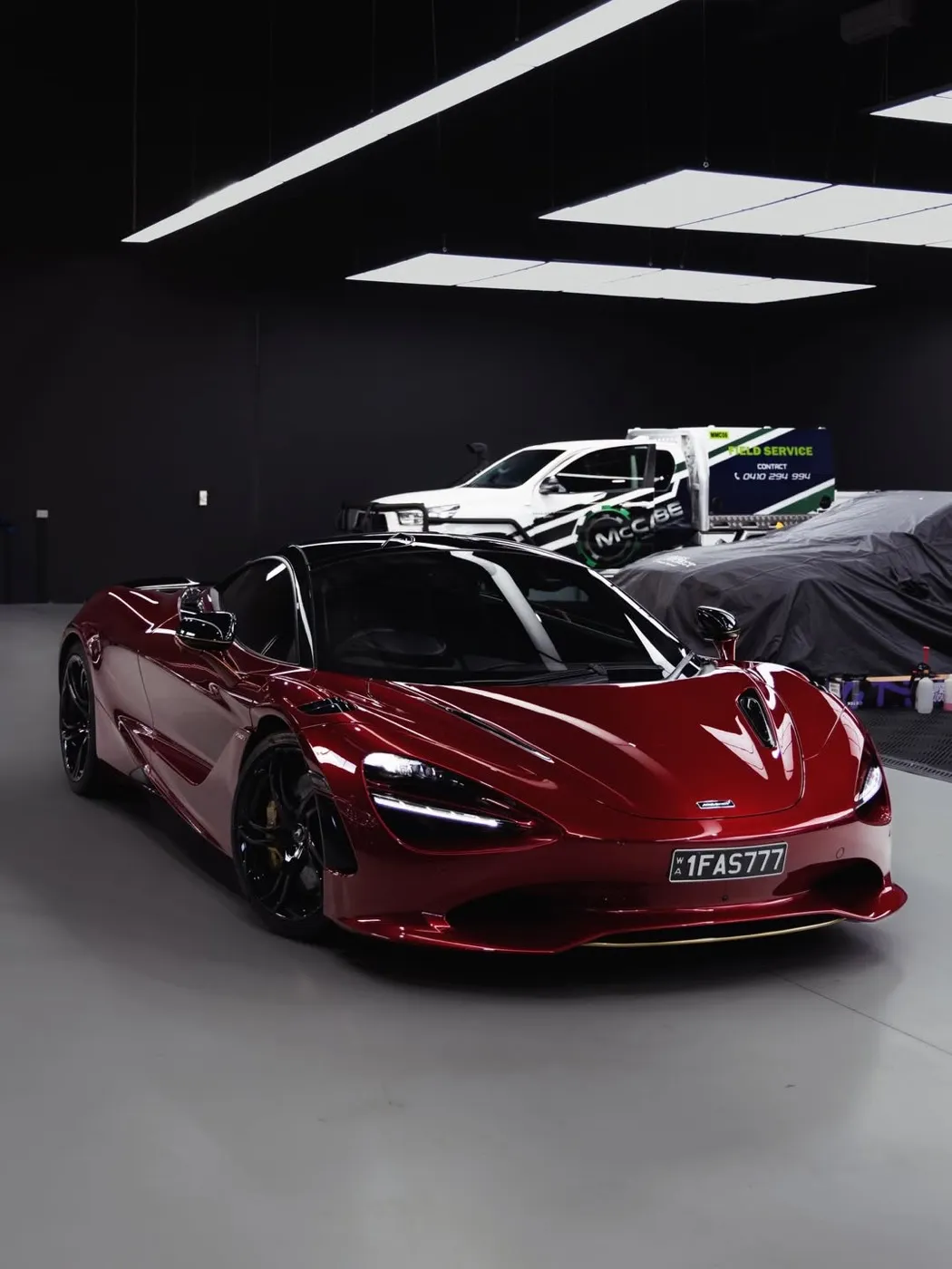 McLaren 750S finished in paint protection film