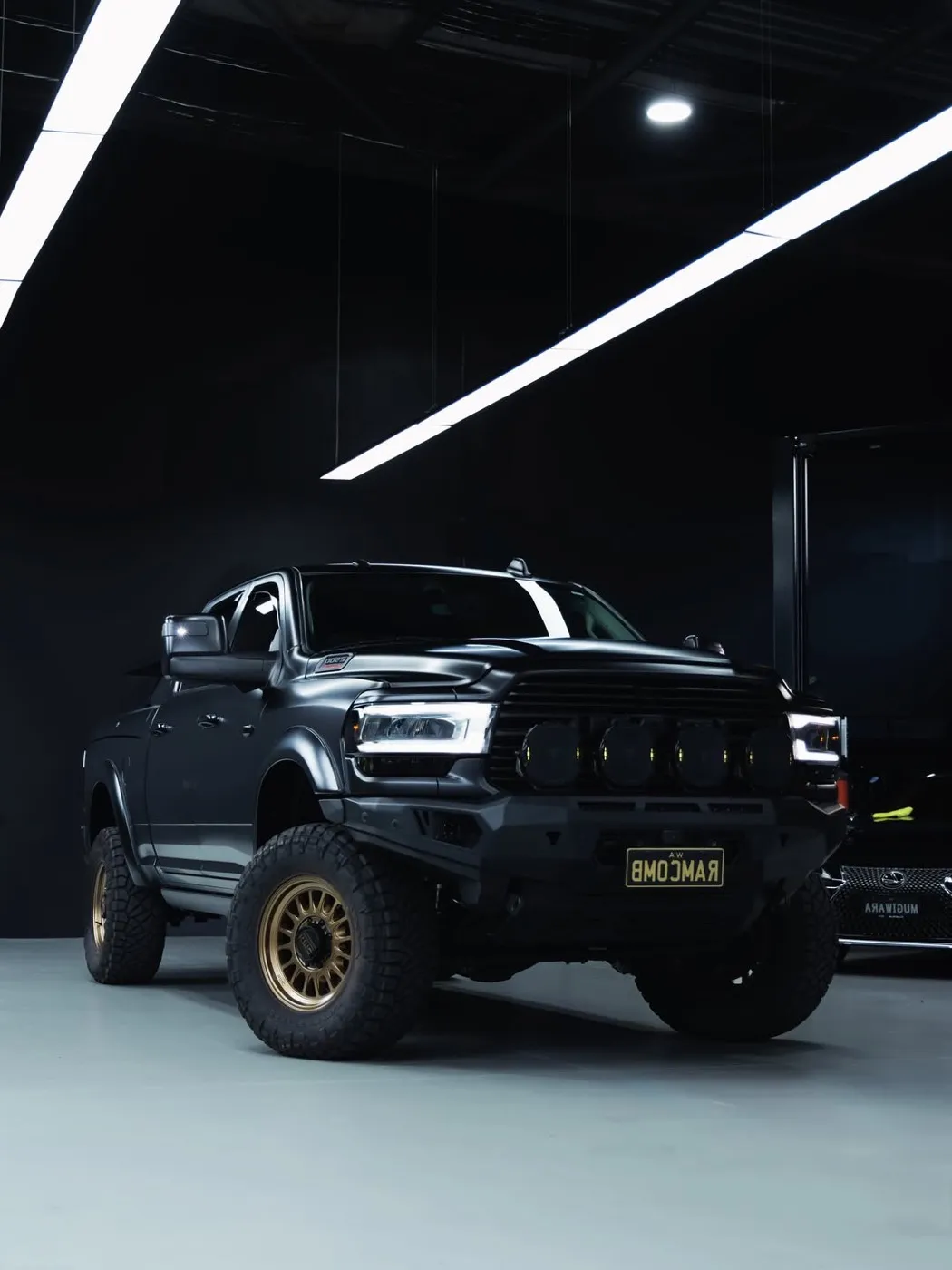 RAM 2500 Heavy Duty wrapped from gloss black to satin black PPF