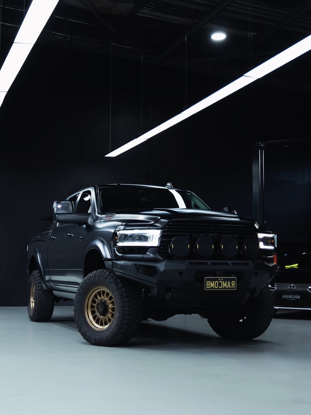 RAM 2500 Heavy Duty wrapped from gloss black to satin black PPF