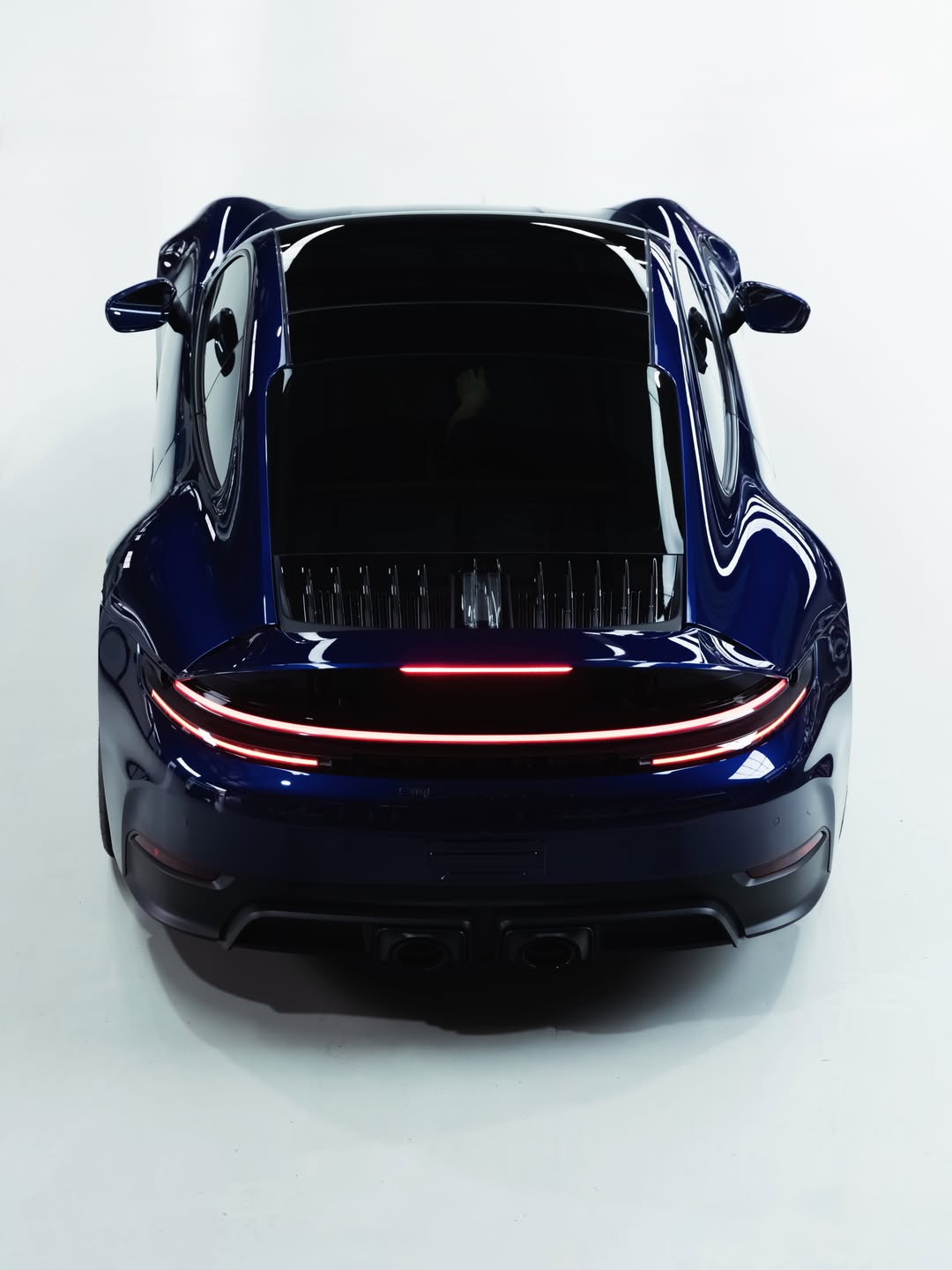 Porsche 911 with a corrected, mirror-gloss paint finish